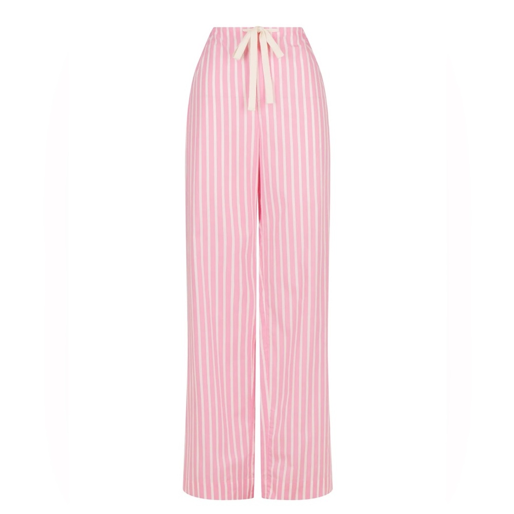 SWF pink and white striped linen trousers. Size large, brand new !